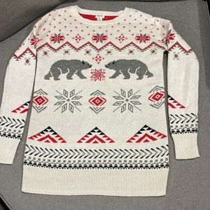 Massimo Supply Co Fair Isle Sweater with Polar Bears